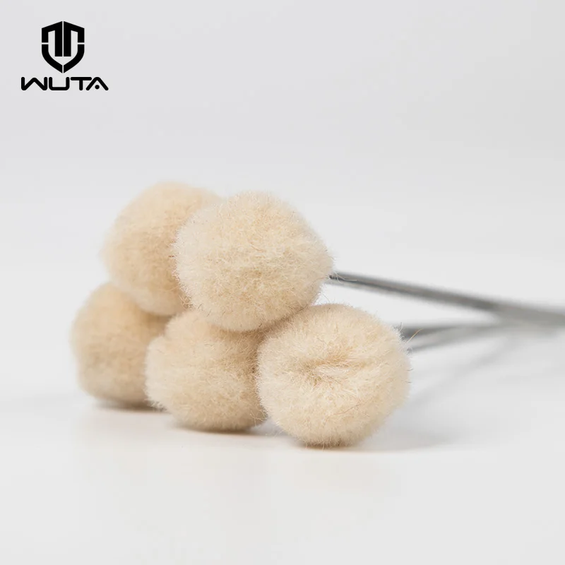 WUTA 20pcs/pack Natural Wool Daubers Leather Dyeing Finishes Applicator Glue Paint  leather craft tool Send by Standard Shipping