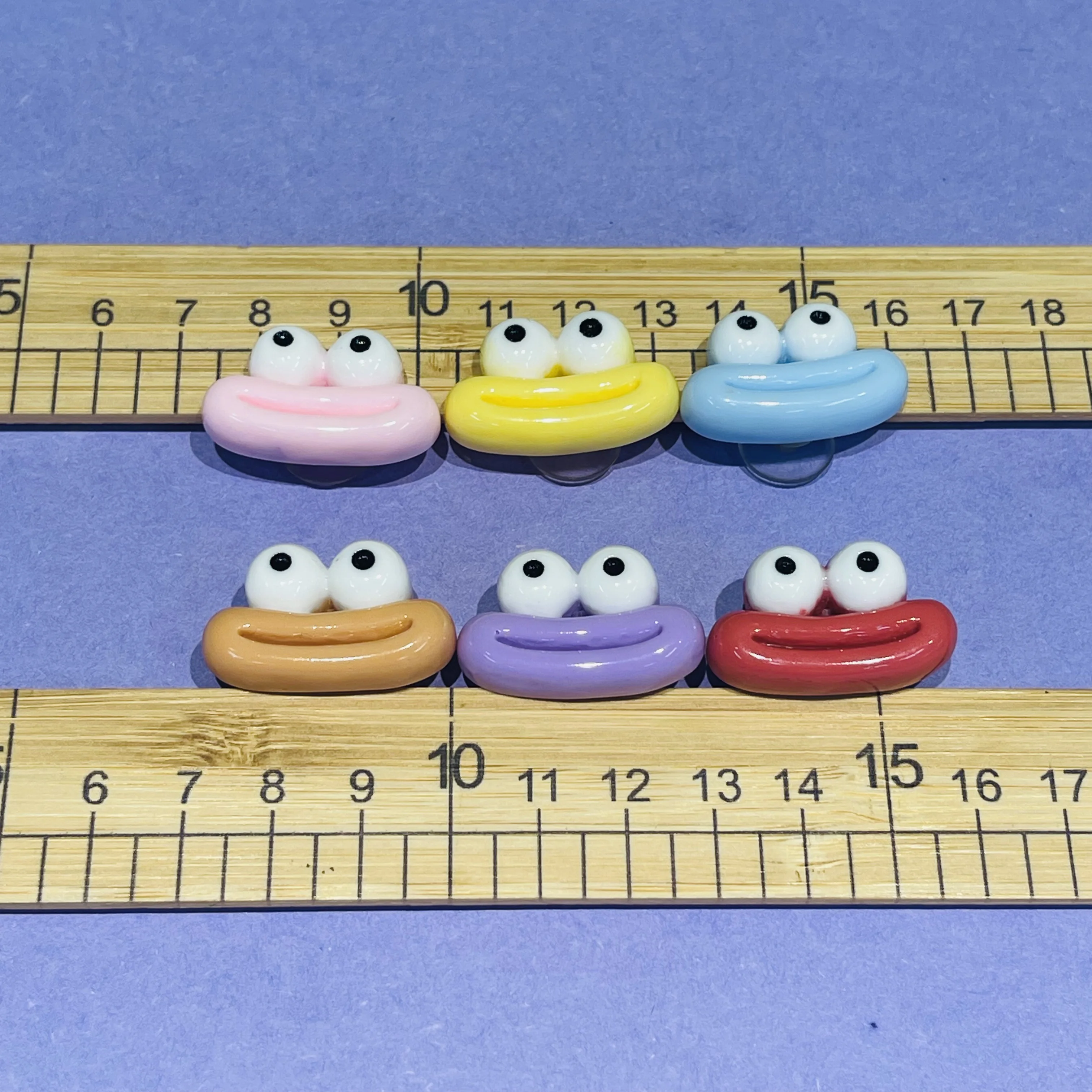 1-6PCS Cartoon Colorful Big Mouth Resin Shoe Charms Children Adorable Decorations Garden Shoes Accessories For Clogs Pins 