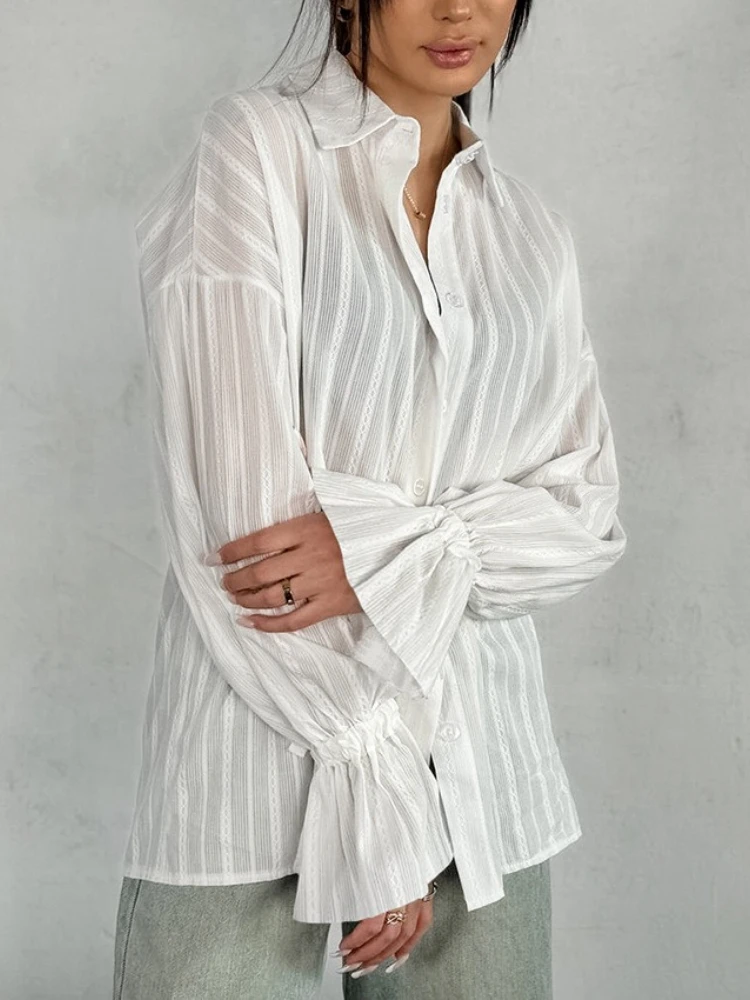 

Fashion White Shirts Women Long Sleeve Oversize Blouse New Spring Summer Basic Tops Cotton Chic Shirt for Women 100% Cotton