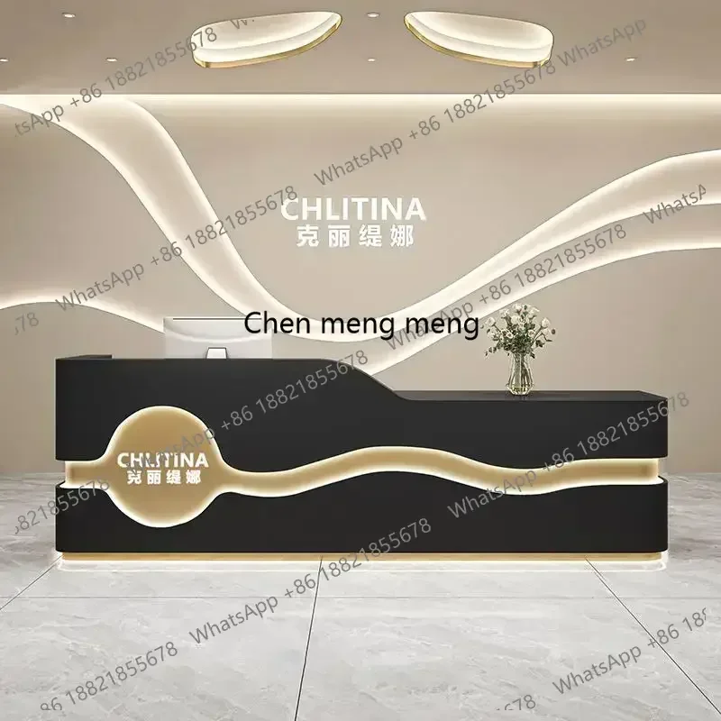 K182Office Table Beauty Salon Bar Baking Paint Clothing Store Dance Front Desk Clinic Medical Beauty Reception Salon Reception D