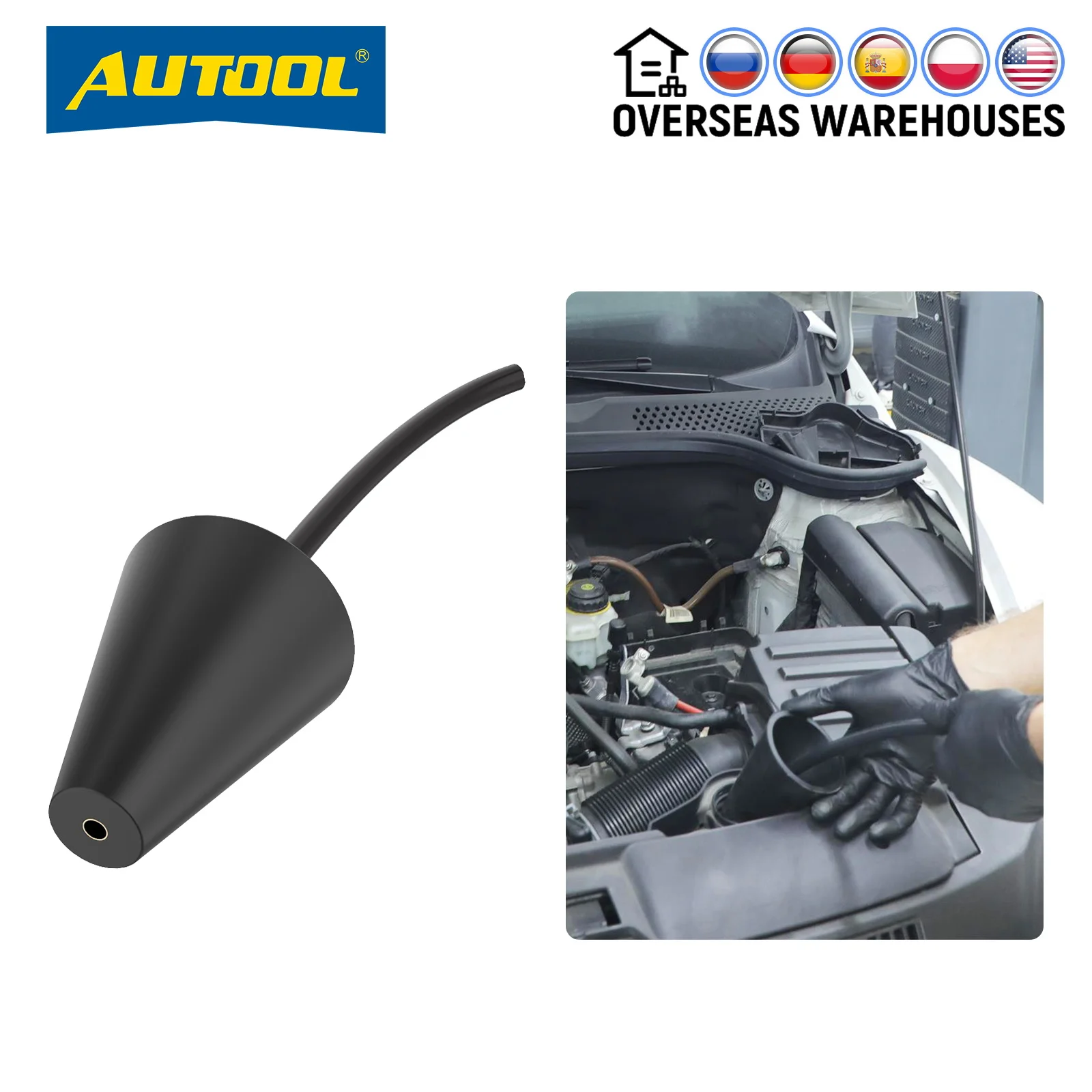 AUTOOL Exhaust Intake Boot Adapter Tapered Rubber Stopper Universal For Car EVAP Smoke Leak Detector AUTOOL SDT106 SDT101 SDT206