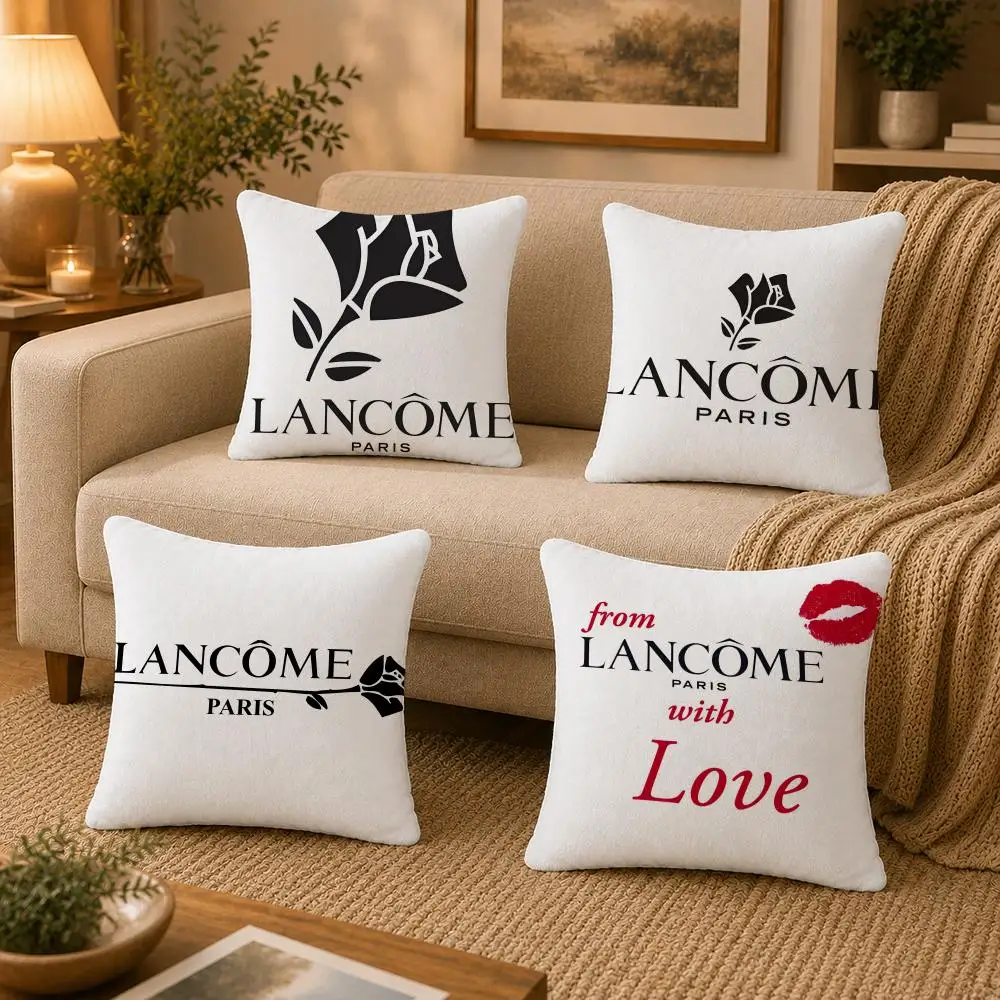Funda de cojín marca L-LANCOME, funda de cojín de felpa suave lavable, funda de almohada cuadrada para sofá, cama