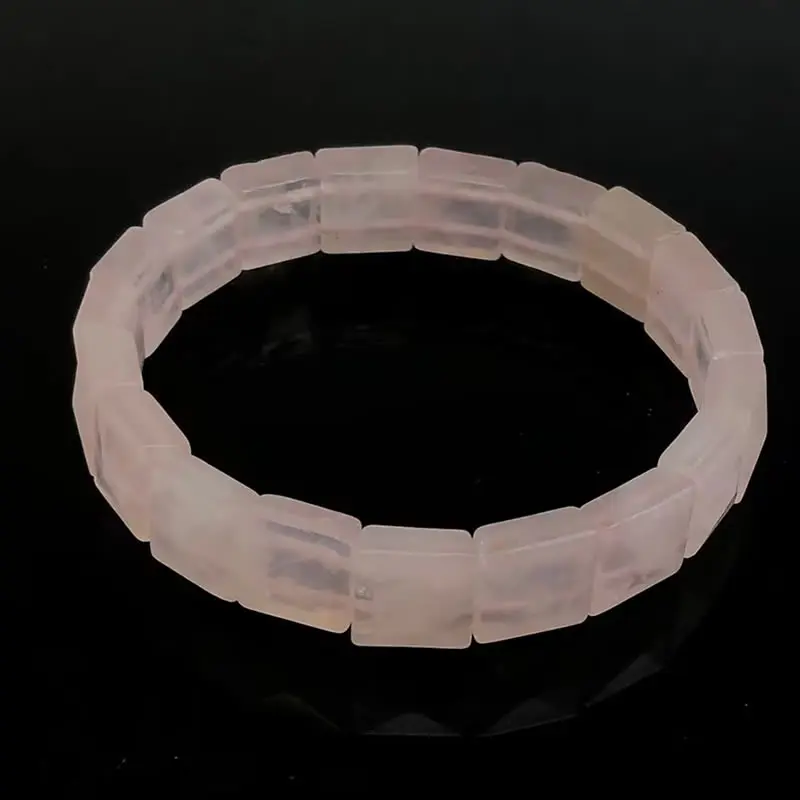 12mm Naturstein-Armband mit quadratischen Perlen aus Tigerauge, Achat und Kristallquarz für Damen und Herren, handgefertigter Stretch-Schmuck, Energie-Geschenke – Detail 6
