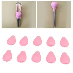 10pcs Eye Shadow Brush Covers Soft Silicone Dust Proof Makeup Brush Protector Covers