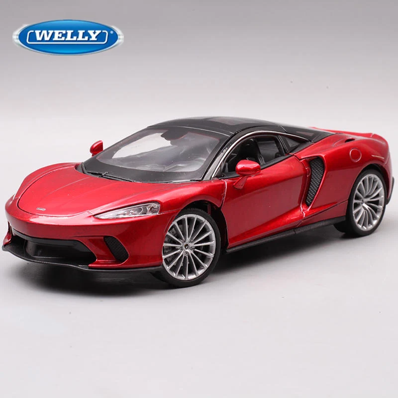 WELLY 1:24 McLaren GT Alloy Sports Car Model Diecasts Metal Super Racing Car Vehicles Model Simulation Collection Kids Toys Gift