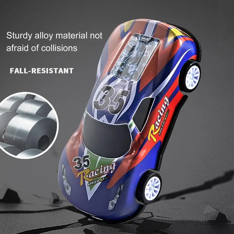 30/50/70pcs Alloy Pull Back Cars 1:64 Pullback Mini Cars City Cartoon Inertia Racing Car Model with road sign/ map for child