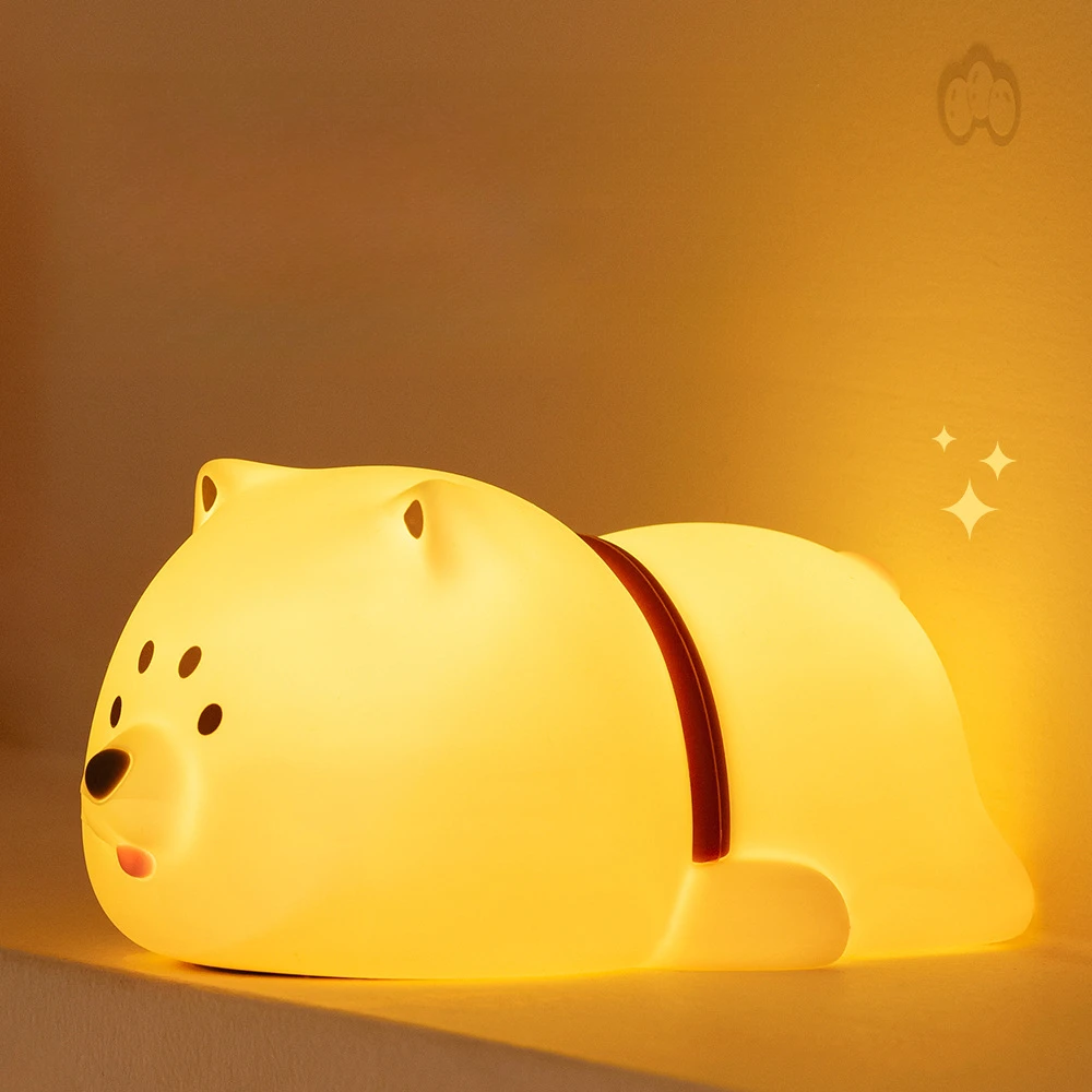 New Creative Papi Dog Night Light Cute Decoration Bedroom Sleep Companion Light Patting Light Children S Birthday Gift