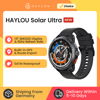 HAYLOU Solar Ultra GPS Smart Watch 1.6” AMOLED Display 60Hz Refresh Rate Bluetooth Calls 5ATM Water Resistance Sports Smartwatch
