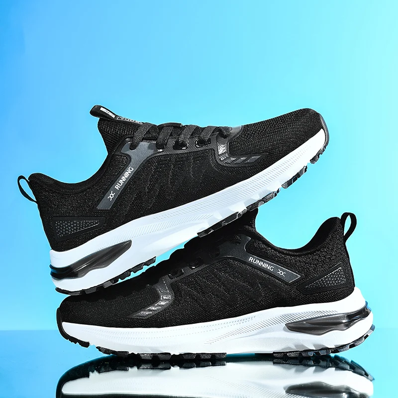 2024 New Men Running Shoes Breathable Outdoors Jogging Shoes Mens Comfortable Low Top Sneakers Wear-Resisting Athletic Footwear