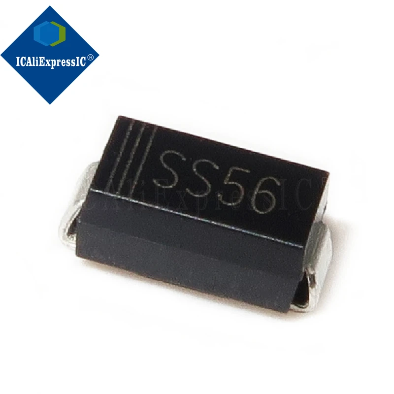 20pcs/lot SS56 DO-214AC SR560 SS56B 60V 5A SMA SMD Schottky diode New original In Stock