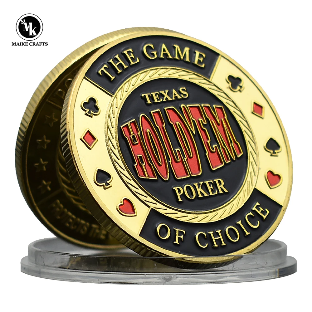 

Texas HOLD'EM Poker Coin Poker Card-guard Challenge Coin Commemorative Gifts Home Decoration