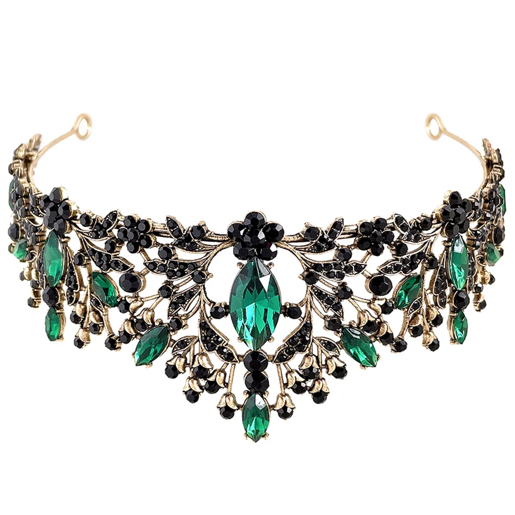 

Wedding Crown Bridal Rhinestone Tiara Elegant Hair Jewelry For Bride Prom Banquet Party Headdress Women Girls Crown Accessory