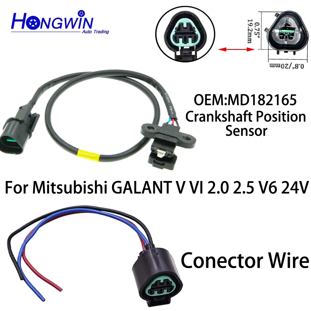 

MD182165 Crankshaft Position Sensor For Mitsubishi GALANT V VI 2.0 2.5 V6 24V MD303088 J5T25081 J5T25079 J5T25085 1996~2001