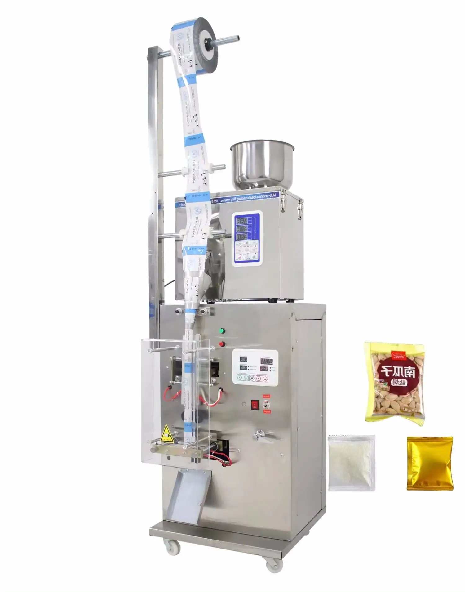 1-200G Multi-Function Spiral Feeding Automatic Bag Packing Machine Rotary Tea Bags Granule Weighing Filling and Packing Machine