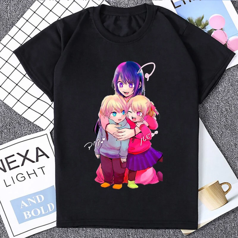 

2023 Cute Anime Oshi No Ko Hoshino Ai T-shirt Women Harajuku Aesthetic Kawaii Graphic Tshirts Female Summer Tee Y2k Clothes Tops