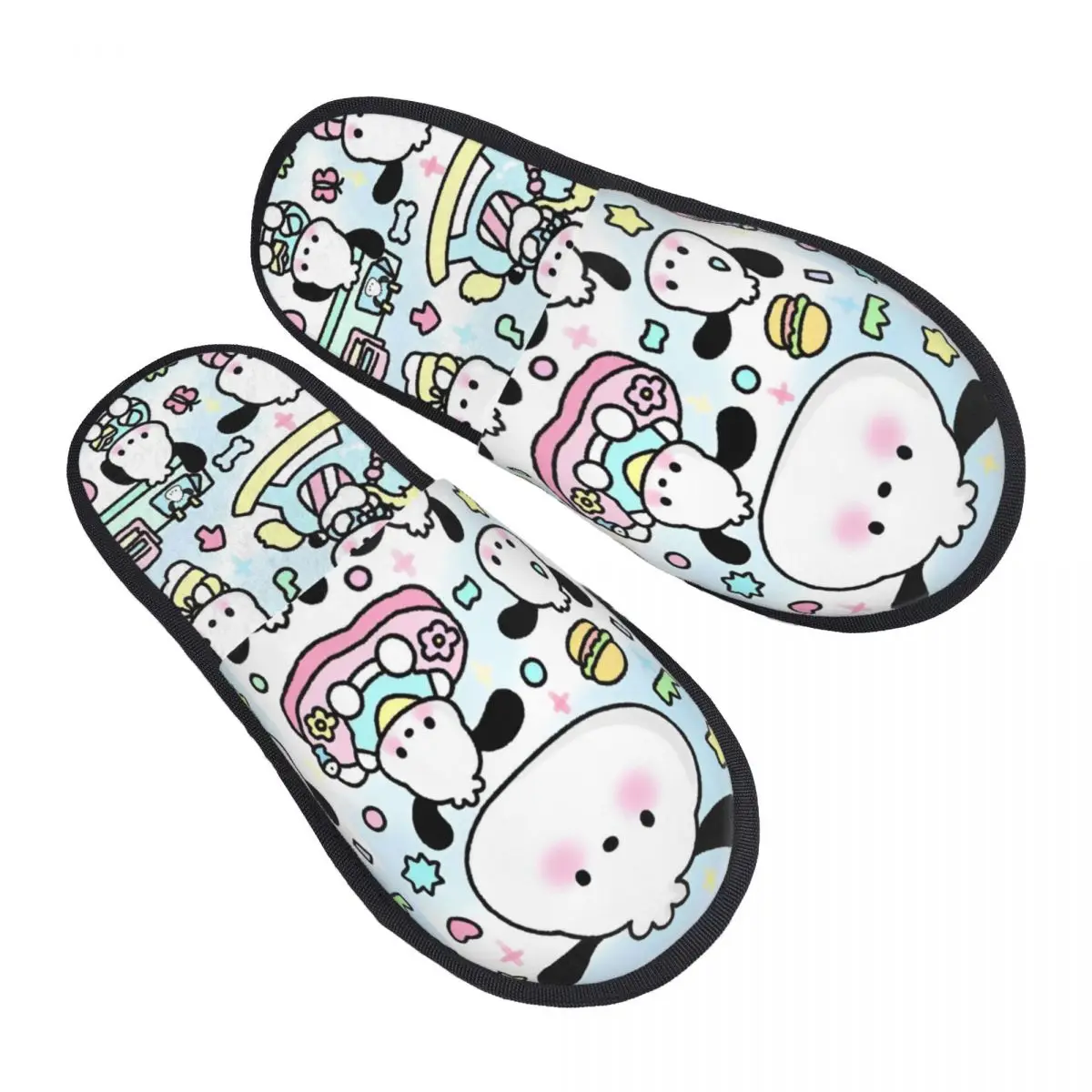 Sanrio Character Home Cotton Slippers Non-slip Soft Household Cotton Fur Slippers Slides Bedroom