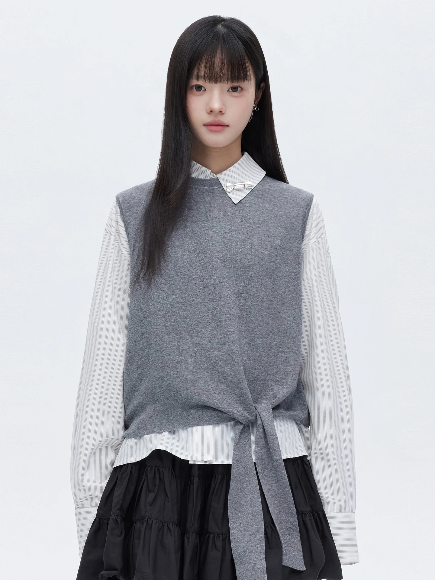 

Вязаный жилет Queen's Blend из шерсти и мягкого полиэстера, повседневный, без рукавов, с круглым вырезом, весенний, модный, для города