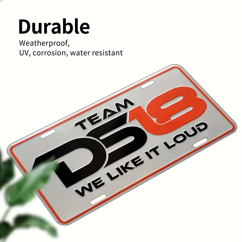 Aluminum License Plate -  Retro Wall Decor with Bold 