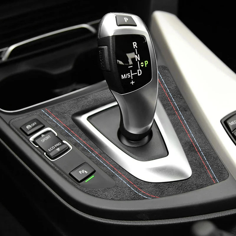 

For BMW F30 F34 F36 Gear Shift Control Panel Trim Frame Decorative Sticker Made of Alcantara Car Interior Tuning Accessories
