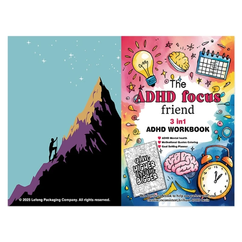 Planner Planner 3 في مصنف واحد مع صفحات التلوين 8.26x5.51inch