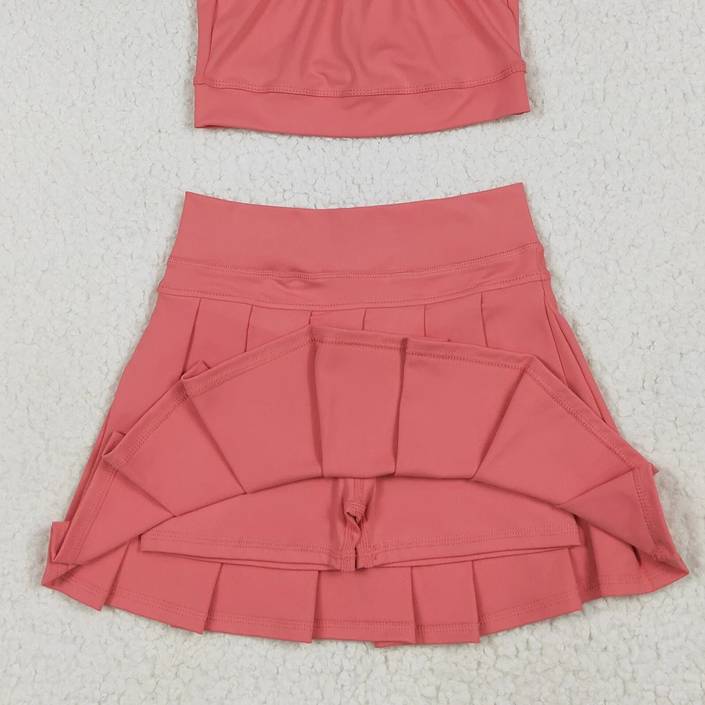 سترة يوجا بحزام الخوخ للفتيات الصغيرات، برتقالية عالية الخصر للأطفال والبنات، ملابس رياضية صيفية