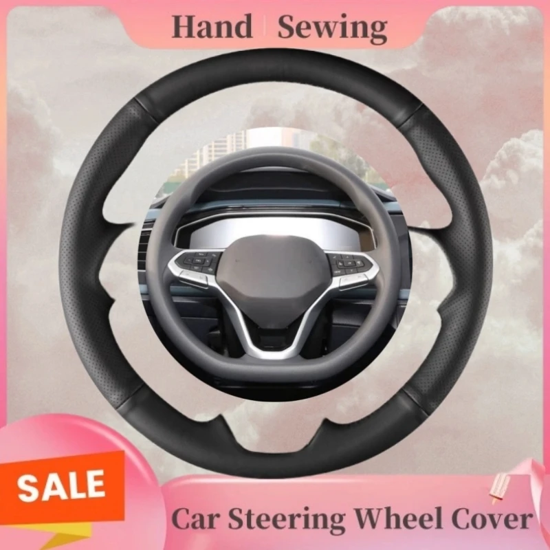 

Genuine Leather Protect The Original Leather From Wear And Tear Steering Wheel Cover For Volkswagen Taigo 2022 Auto Interior