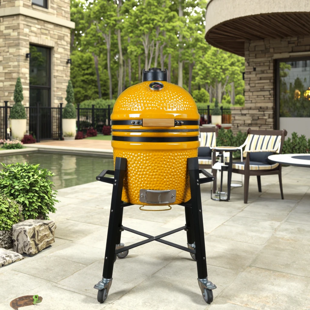 

AUPLEX Pearl Glazing Series Барбекю На открытом воздухе Кухня Уголь 15-дюймовый керамический гриль Камадо Джо Барбекю