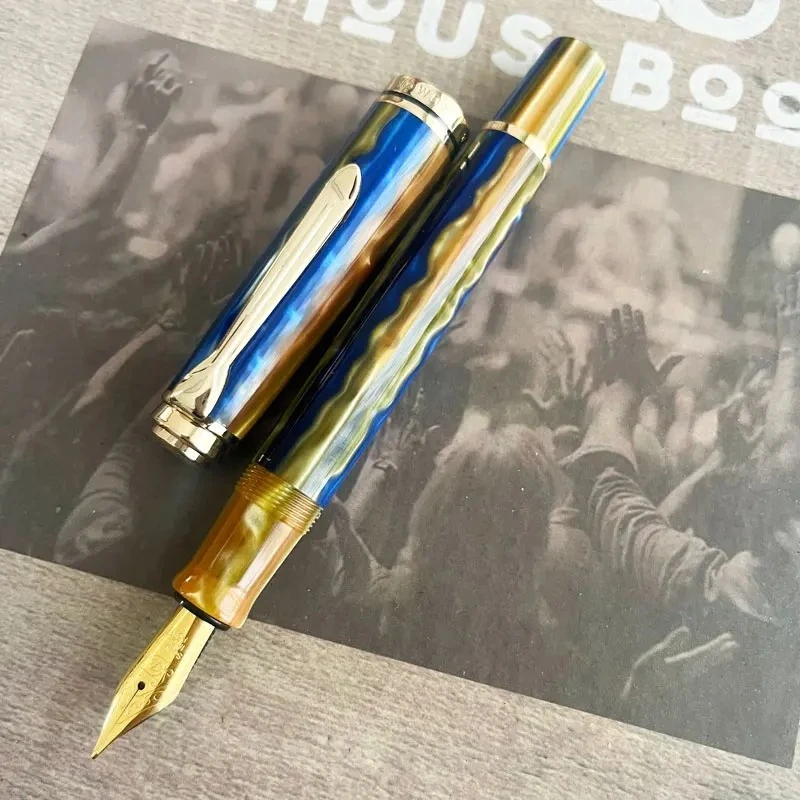 New Colors Admok M800/800 Piston Fountain Pen No.6 Schmidt Bock F/B/M Nib Ink Pen Resin Writing Office Supplies