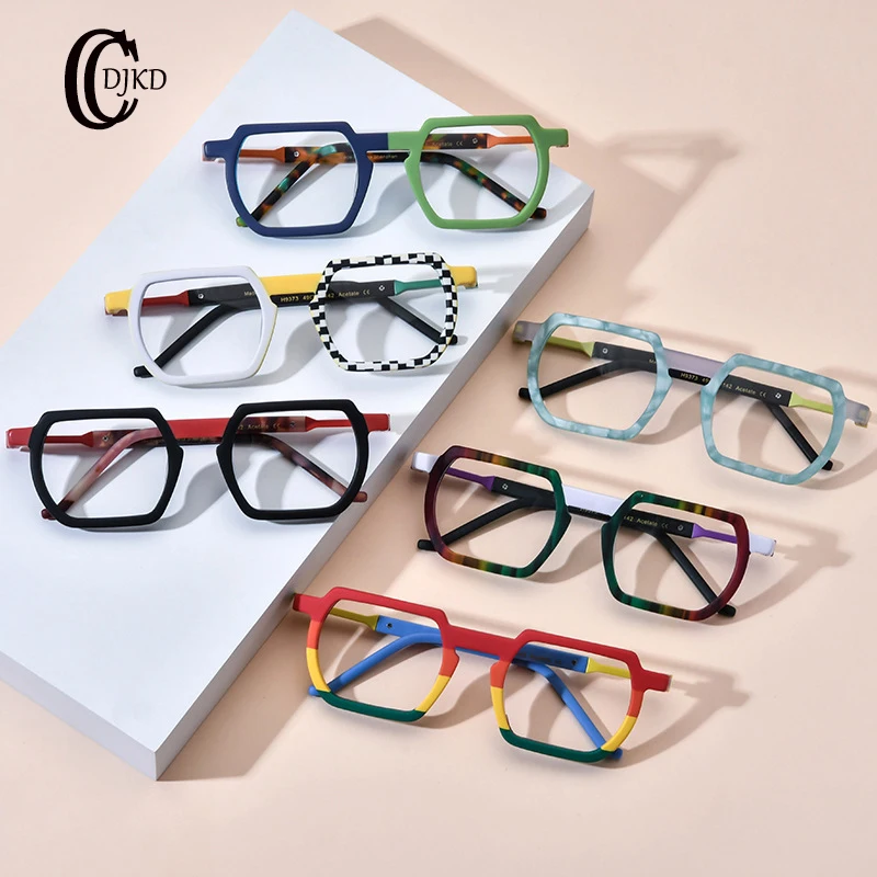 

2024 New Acetate Rectangle Eyeglass Frame Men And Women High Quality Fashion Designer Personalized Handwork Classical Glasses