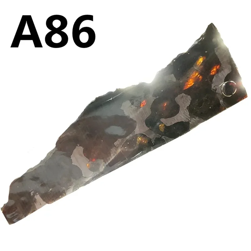 19.1g piece of meteorite rare sliced from Kenya pallasite meteorite