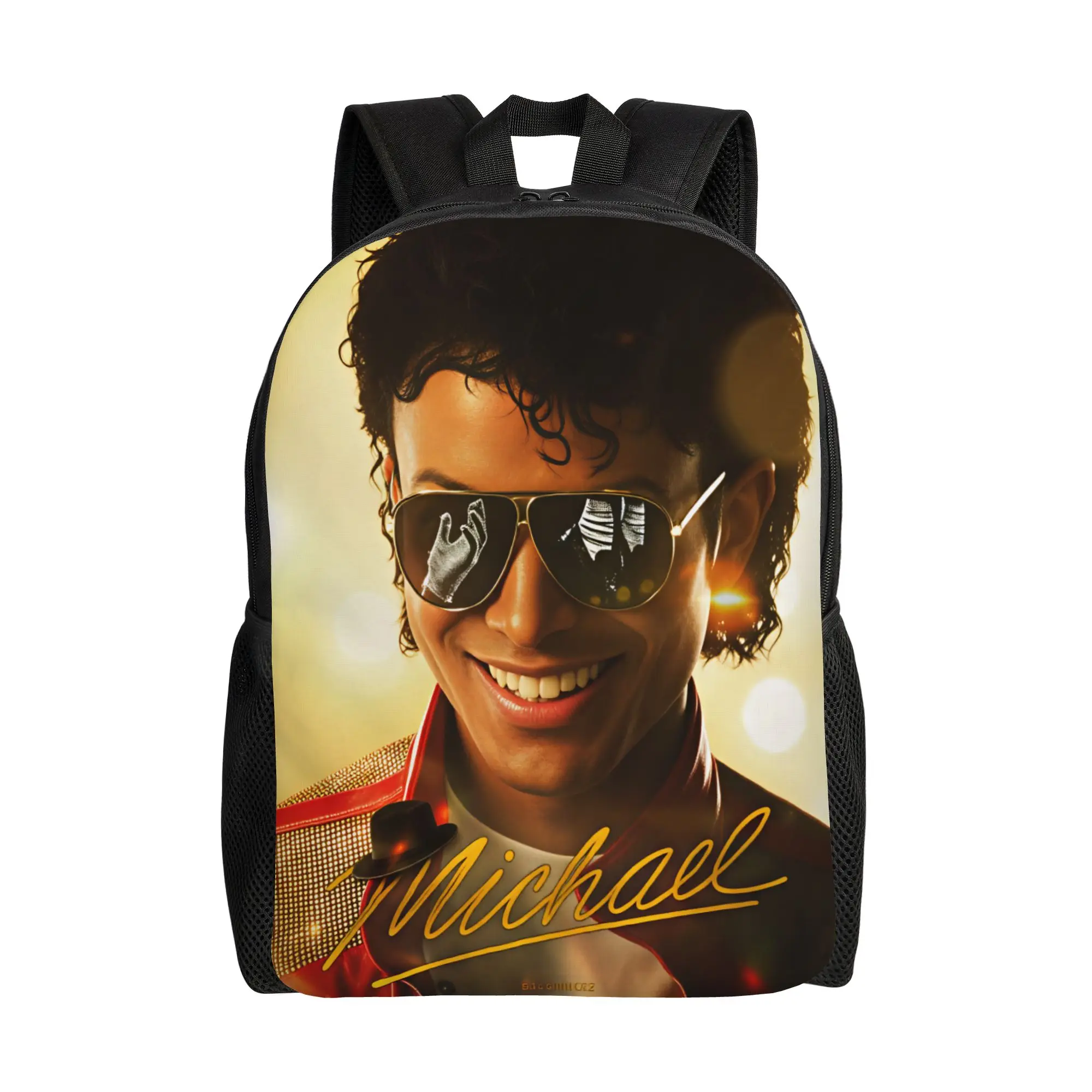Michael Jackson Backpack Men  Breathable Backpacks Polyester Fun School Bags Travel Designer Rucksack