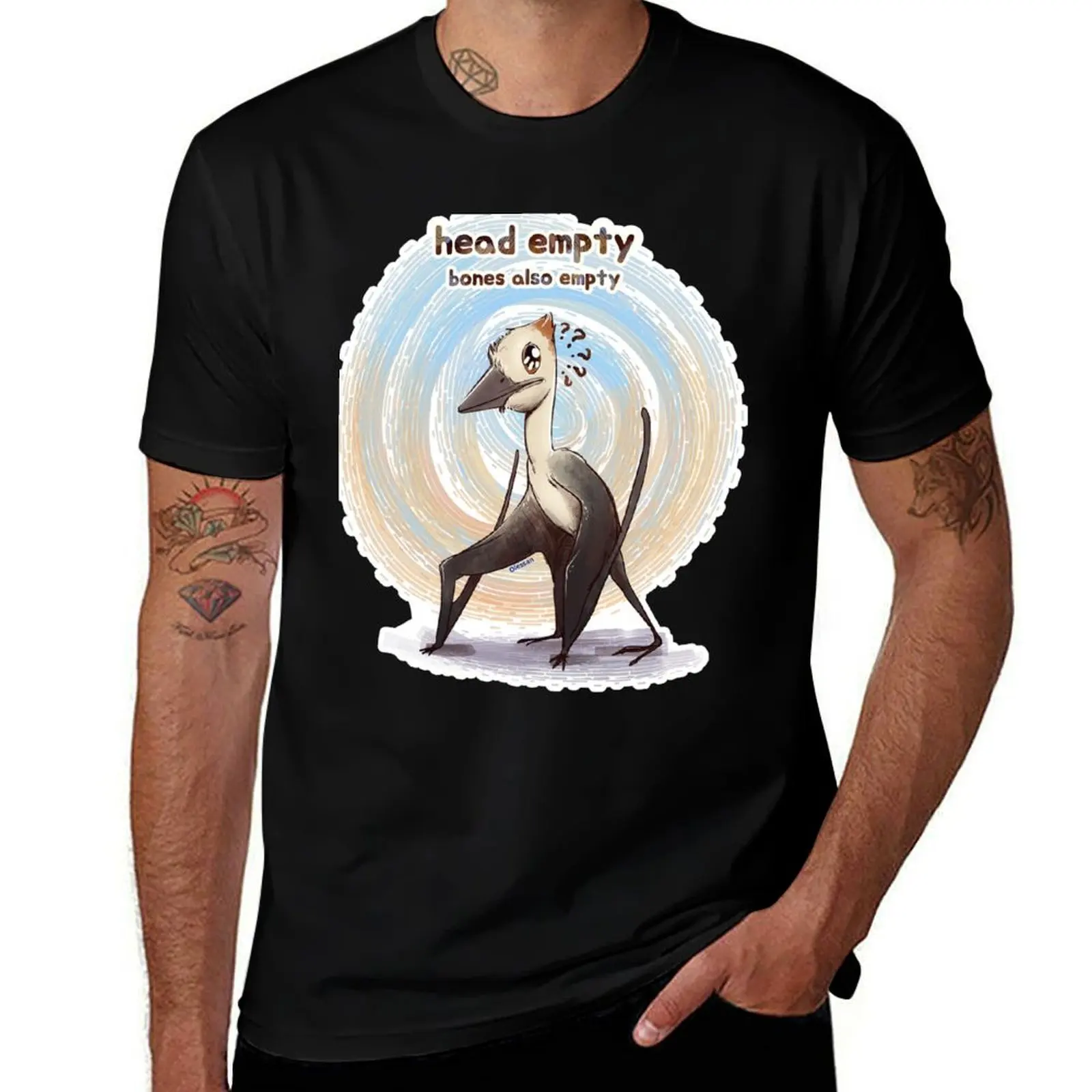 Cute Baby Pterosaur Head Empty Paleo Art Design (Sticker/Magnet/Mug/Notebook/Shirt) T-Shirt