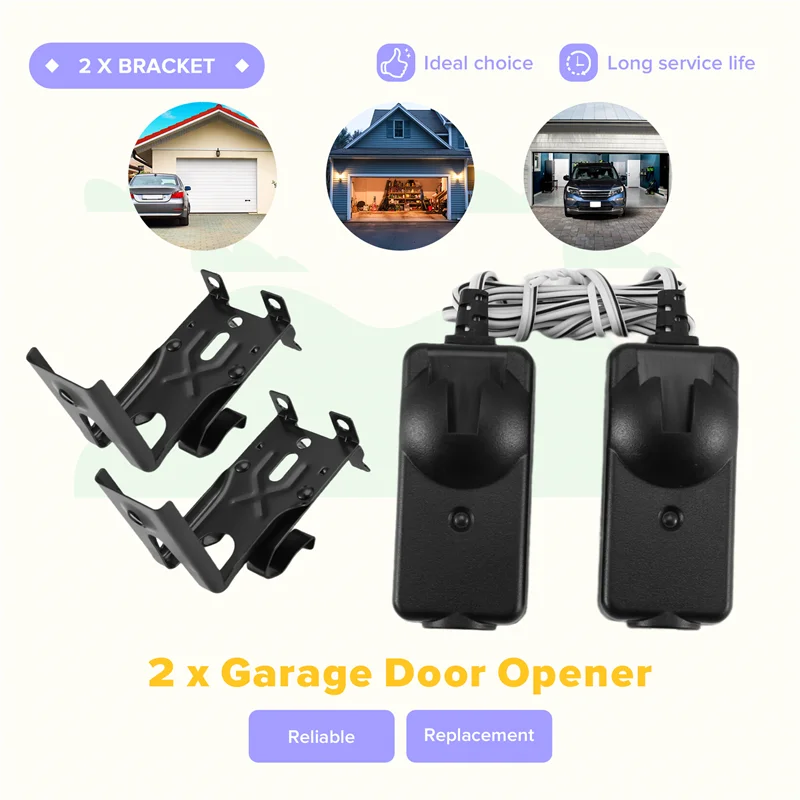 

L72A-2Pcs Garage Door Opener Safety Sensor Eyes Fit For Liftmaster Sears Chamberlain With Brackets