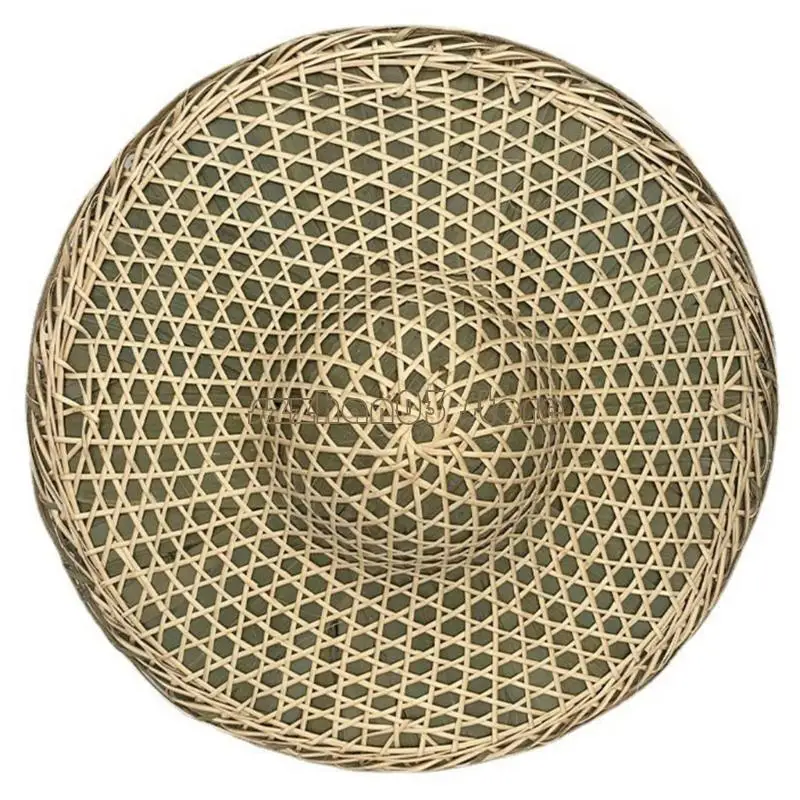 367C قبعة الصيد المصنوعة من الخيزران على الطراز الصيني التقليدي في الهواء الطلق قبعة مقاومة للشمس للمراهقين