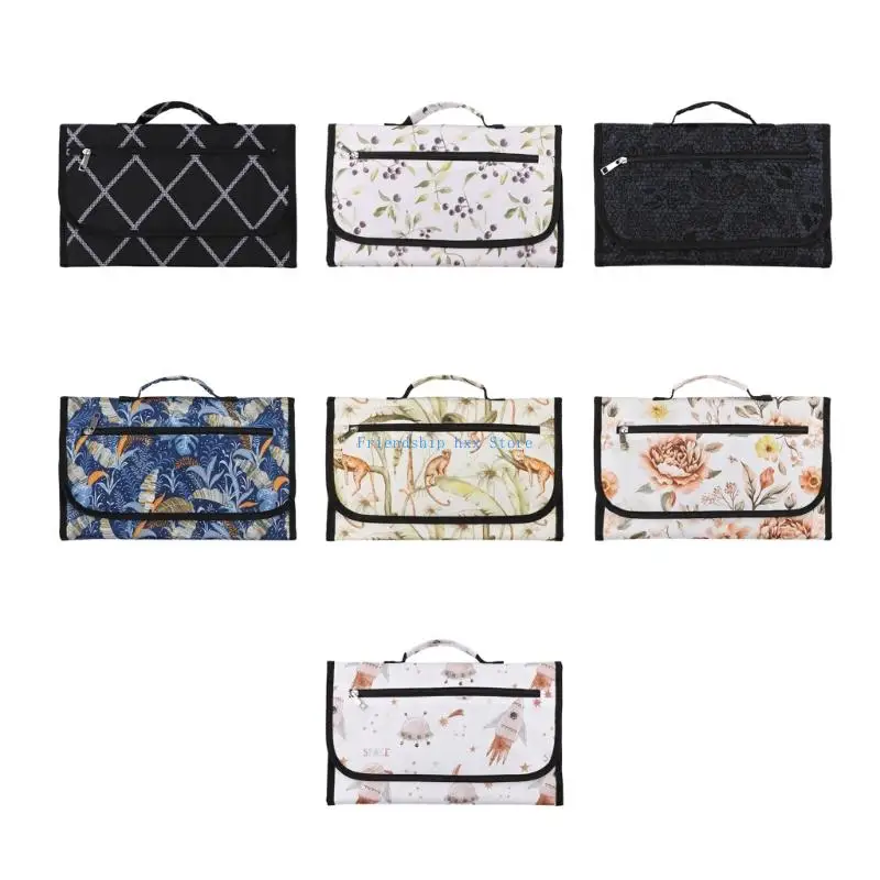 

F1CB Baby Diaper Changing Pad Splashproof Change Mat Liner Infant Printed Pattern Diapering Sheet Protector Foldable