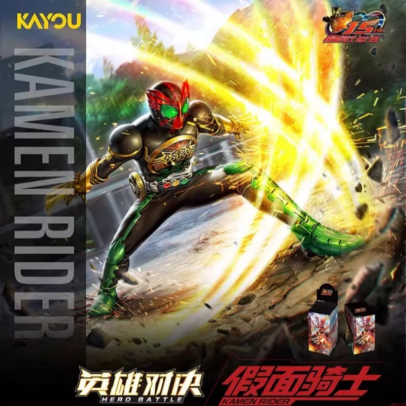 

KAYOU Kamen Rider Card Hero Duel Oz 15th Anniversary Edition 3D позолоченные боевые карты Аниме Коллекция игр Карты Игрушки Подарки