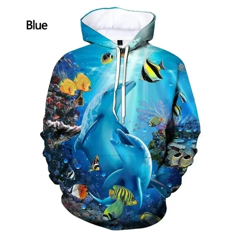 New fashion animal dolphin 3D printed hoodie original style men's/women's casual long sleeve hoodie sweatshirt comfortable