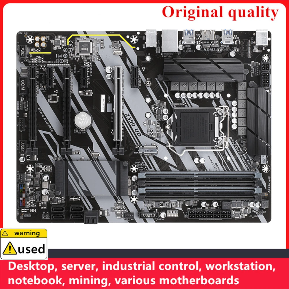 For Z390 UD Motherboards LGA 1151 DDR4 64GB ATX For Intel Z390 Desktop Mainboard M.2 NVME SATA III