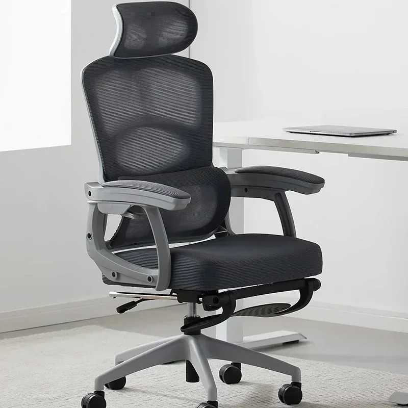 Chaise de Bureau Ergonomique avec Support Lombaire, Siège de Direction à Dossier Haut, de Bureau à Comcussion, de Travail d\'Ordinateur, de Jeu en