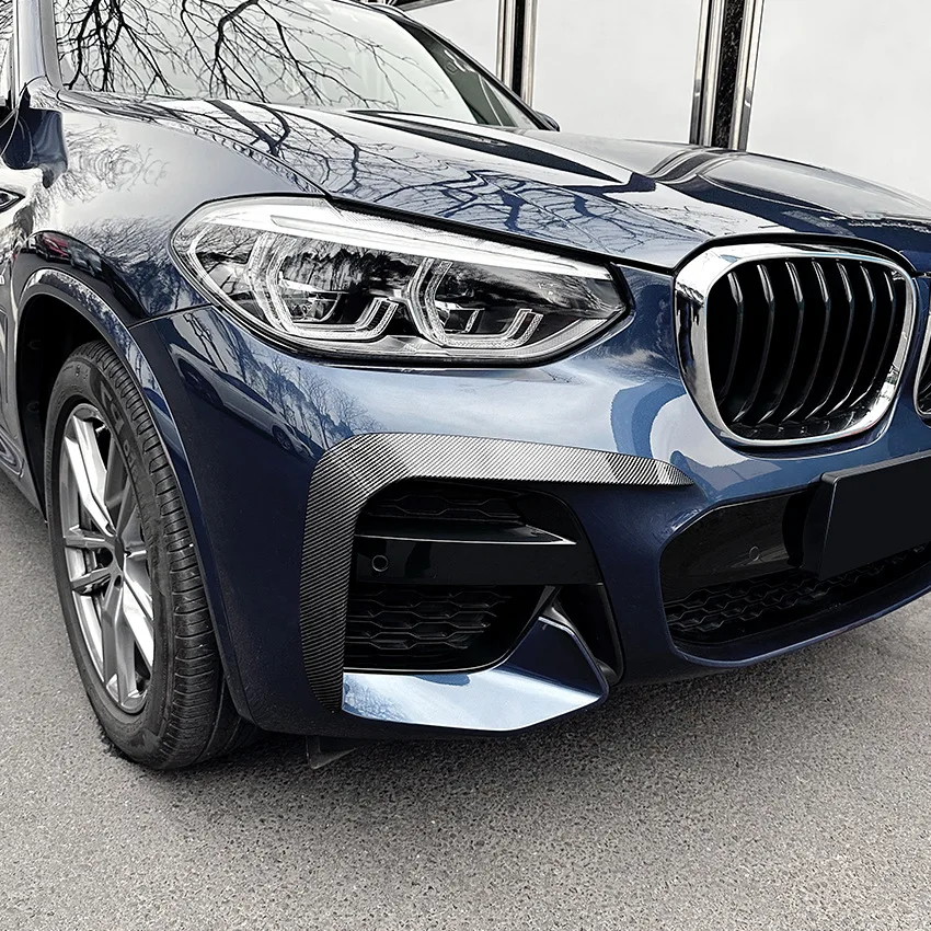 For BMW X3 X4 G01 G02 M Sport 2018 2019 2020 2021 Front Bumper Spoiler Fog Lamp Cover Air Knife Splitter Body Kit - view 6
