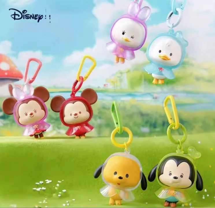 

Disney Spring Raincoat Series Sunny Doll Keychain - Cute Waterproof Teru Teru Bozu Design Fashion Key Ring Accessories