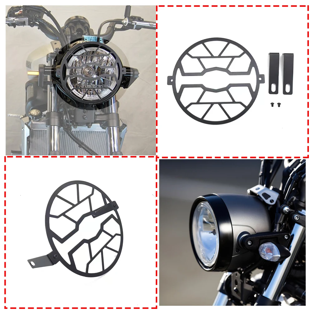 

Fits for Yamaha XSR900 XSR700 XSR 900 700 ABS 2016-2021 Motorcycle Headlight Guard Front Headlamp Grille Shield Cover