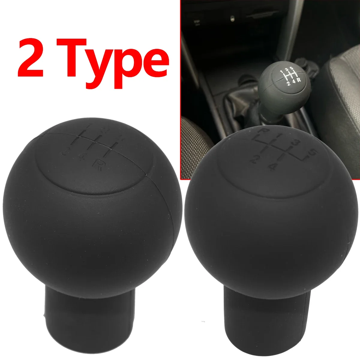 1X Silicone Cover For VW Golf Bora Jetta 5 Speed Car Round Gear Shift Knob Protect Top Dustproof WaterProof Skin Nonslip Collar