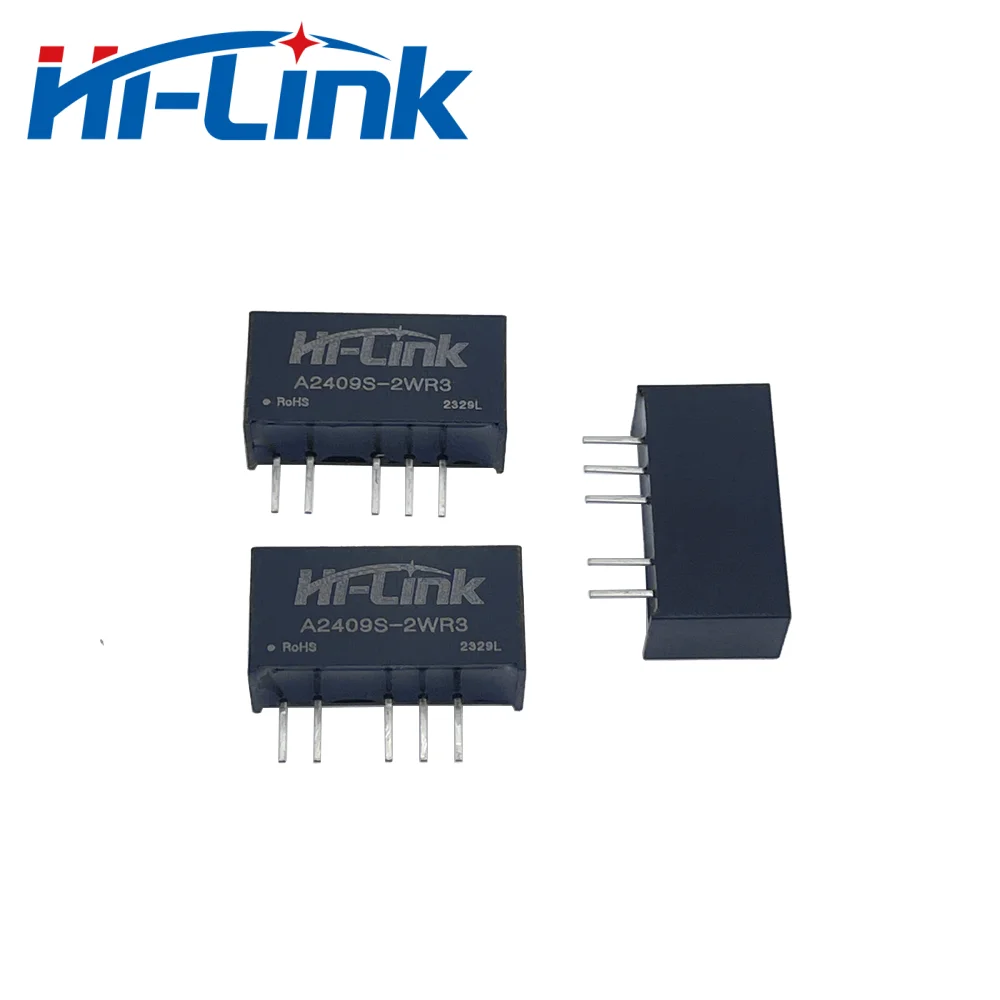 Free Shipping Hilink DC DC A2409S-2WR3 24V to ±9V ±112mA Dual Output Isolated Power Supply Module 10pcs/Lot Step Down Converter