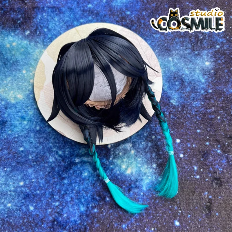 

Горячая игра ручной работы Genshin Impact Venti Role Cos Косплей 1/3 1/4 1/6 BJD Синий парик для укладки волос Аксессуары для кукол KN