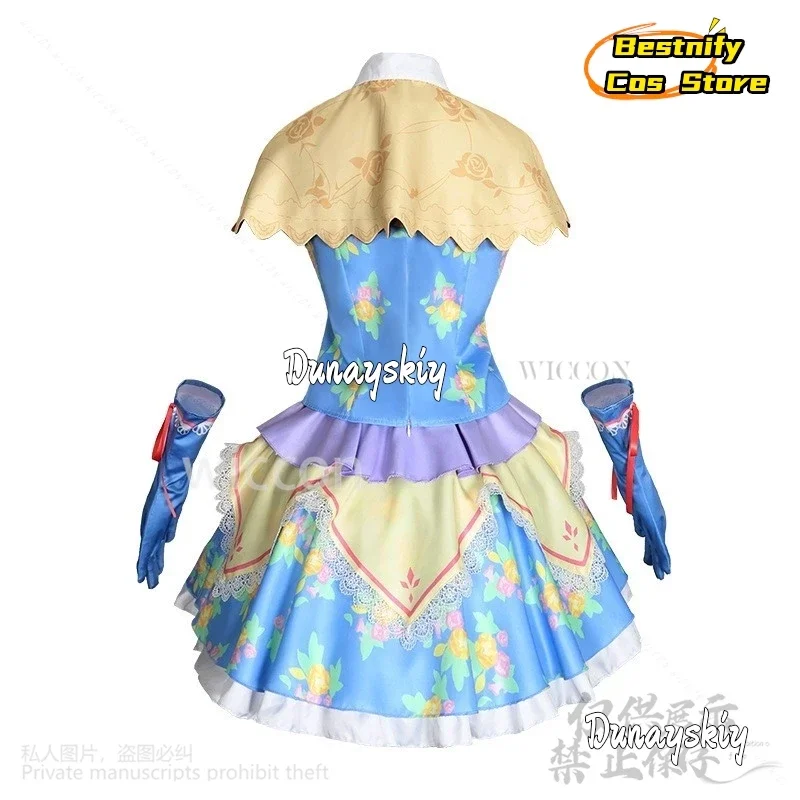 CosplayAnime Aikatsu！cosplay Kiriya Aoi Kawaii Japanese Idol Costume Flower Dress Lolita Lovely Girls Jirai Kei Uniform Wigs 코스프