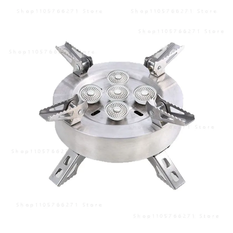 Outdoor  multi-head split gas furnace 14000W hot stir-fry portable alpine camping burner gas