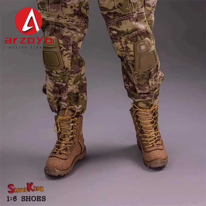 In Voorraad 1/6 Schaal SK012 Mannelijke Soldaat Lace-up Woestijn Laarzen Holle Schoenen Combat Laarzen Fit 12 ''Action Figure body Poppen