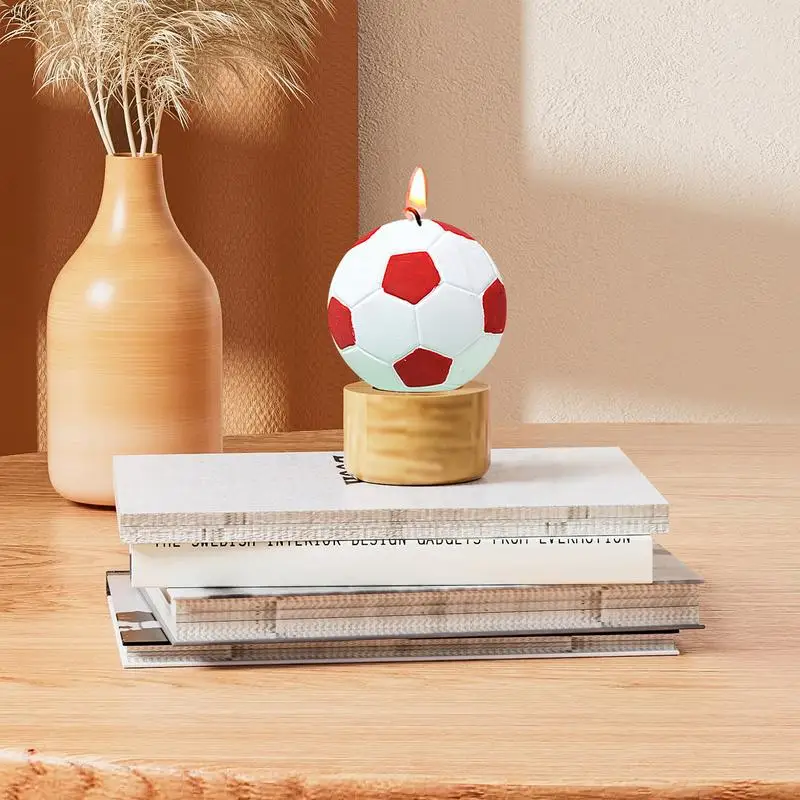 Soccer Resin Mold Football Shape Candle Silicone Molds DIY Football Shape Cake Decoration Tools Cute Candle Moulds For Fondant