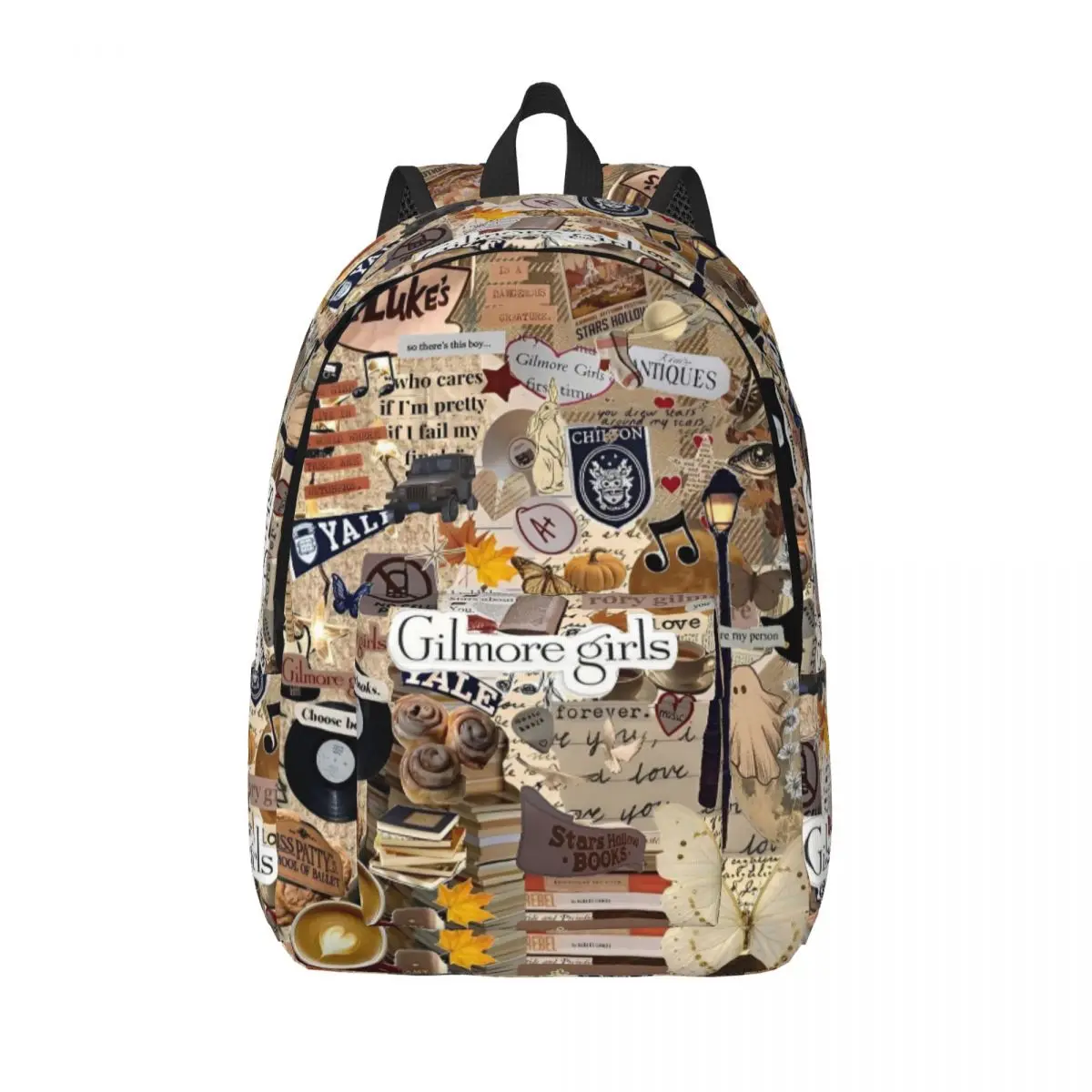 حقيبة ظهر كاجوال بنمط فيلم جيلمور للفتيات في الهواء الطلق حقيبة كتف للكمبيوتر المحمول في المدرسة الثانوية للرجال والنساء #1